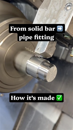 THIS THREAD HAS TO SEAL - no leaks allowed! #cnc #machining #machinist #machine #cnclathe
