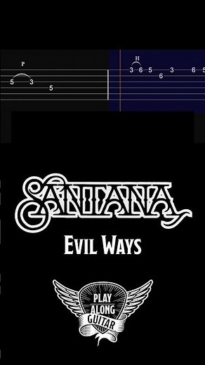🎸 Evil Ways - Santana | Guitar Solo Play Along with Tabs 🎶 #santana #evilways #guitarsolo