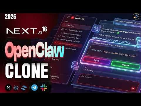 Build OpenClaw Clone | Hermes Agent | Self-Improving Agent - Next.JS 16, React, Node.js,TypeScript