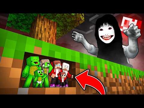 JJ and Mikey Family Use TINY MOD To Prank SCARY SAMARA from THE RING In Minecraft! - Maizen