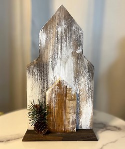 Handmade Rustic Reclaimed Wood Church, Christmas Mantel Decor - Etsy Canada