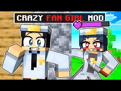 Using the CRAZY FAN GIRL Mod in Minecraft!