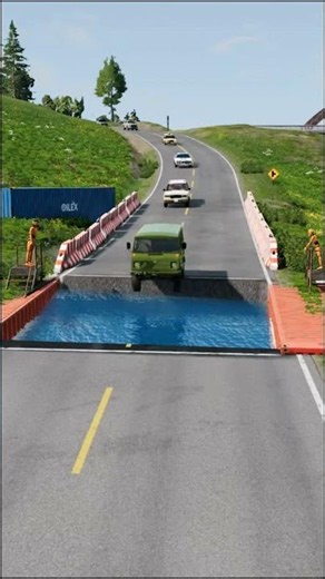 Cars vs Big Water Pit #12 BeamNG Drive