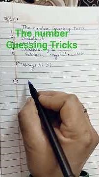 Fun math tricks #The number Guessing Tricks
