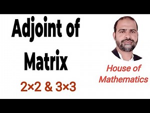 Adjoint of 3×3 Matrix | Adjoint of 2×2 Matrix