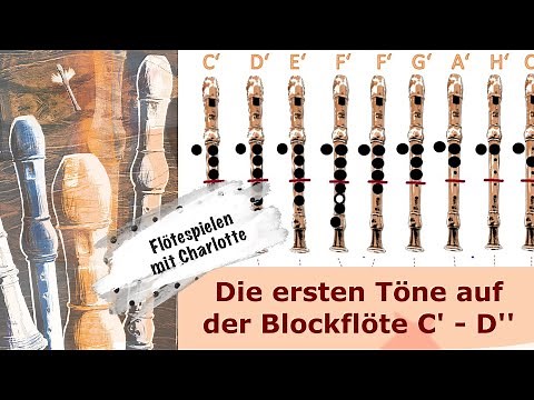 Die Töne und Griffe C' - D'' auf der Blockflöte