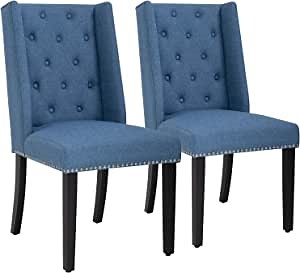 FDW Dining Chairs Set of 2 Modern Kitchen Chairs with Back, Dining Room Chairs with Wood Lags for Kitchen Dining Room Living Room