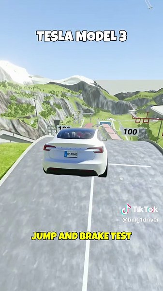 Jump and Brake Test in BeamNG Drive