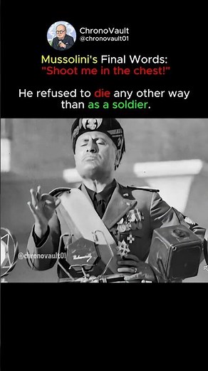 The Final Moments of Benito Mussolini 🇮🇹💀 #ww2 #history