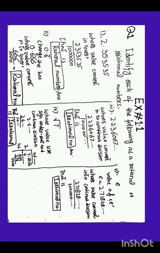 New 9th class Math Unit 1.1 question 1 part i, ii , iii, iv, v