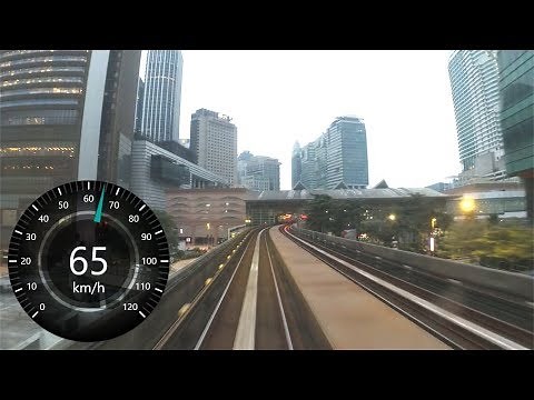 Cab View - Rapid KL LRT Train, Kuala Lumpur, Malaysia