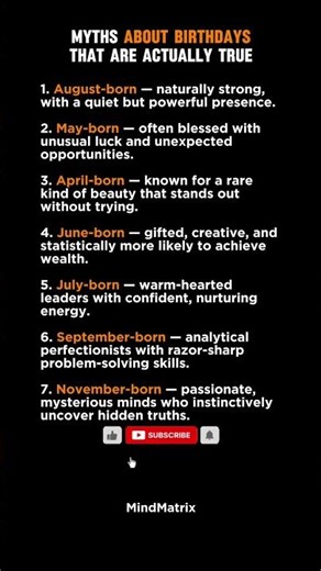 Birthday Myths That Are Surprisingly True About You...
