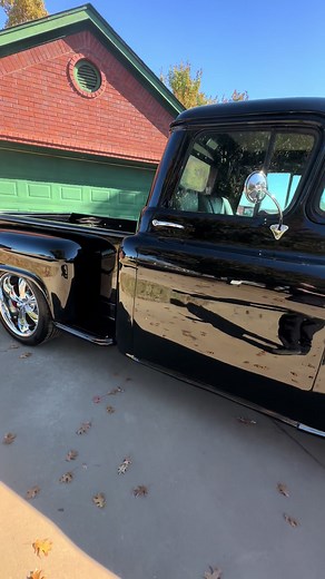 57 Apache. #black #chevy #fyp #restoration #chevrolet #apache #carsoftiktok #landersfab