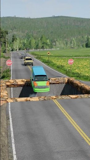 Car vs squarehole log BeamNG Drive