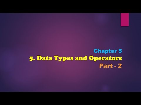 Data Types and Operators | +1 Commerce CA | Part 2