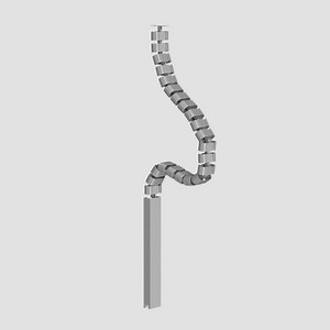 [Hot Item] Height Adjustable Under Desk Plastic Magnetic Snake Cable Management Spine Chain for Office Furniture