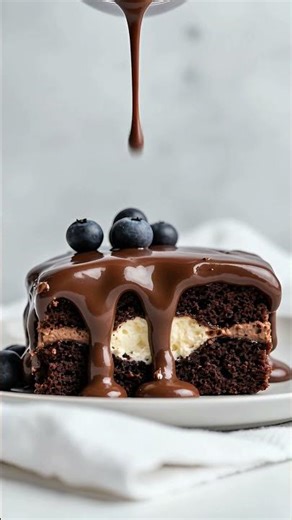 Chocolate Cream Cheese Cake Recipe | Rich, Moist & Decadent! #chocolatecake #cheesecake #dessert