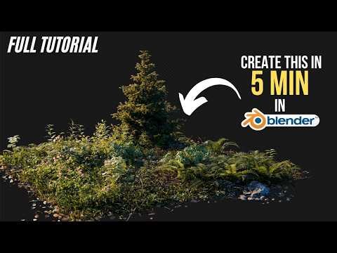 Create Realistic Forest Ground in Blender in 5 Minutes 🌿 (Free Files Included)