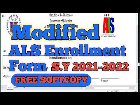 Deped Modified ALS Enrollment Form-SY 2021-2022