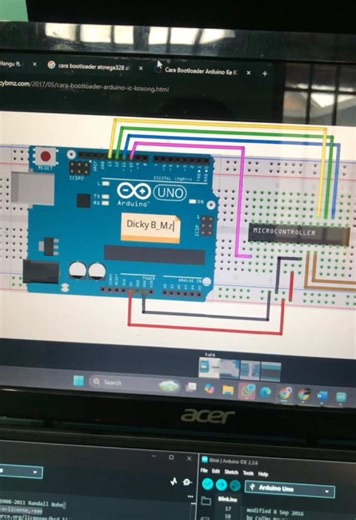 Proses pengisian bootloader arduino uno #manfahbot #arduino #arduinoproject #fyp #robotikaindonesia #arduinocompatible #elektronikalokal