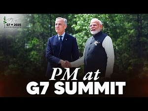 PM Modi welcomed by PM Carney as he arrives for the G7 Summit