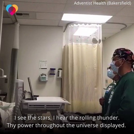 534K views · 2.5K reactions | SOUND ON: When a patient at Adventist Health had to have a procedure for her heart, she panicked. "I have a bad feeling; I don't want to die," she said. That's when four staff members jumped in to calm her down – by forming an impromptu quartet and singing her favorite hymn. | The Uplift | Facebook