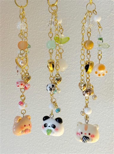 Kawaii Beaded Keychain | Handcrafted Animal Charms - Etsy UK