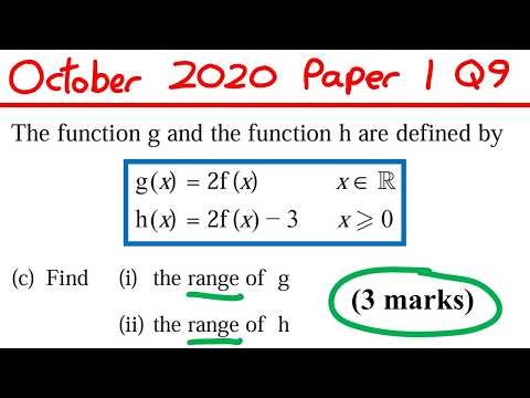 Range and Domain Past Exam Questions! - Edexcel A Level Maths