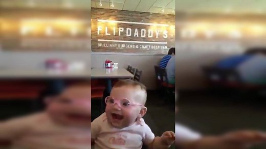 Visually-impaired baby sees parents clearly for the first time; clip makes internet happy