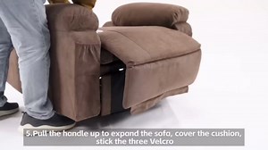 Lazy Boy Recliners for Adults, Swivel Rocking Chair Recliner with Pockets, Fabric Reclining Chair with Comfy Arms & Backrest, Oversized Recliner Chairs for Living Room Bedroom (Brown)