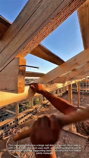 Fast Roofing Framing Technique with Claw Hammer #shorts #roofing #construction