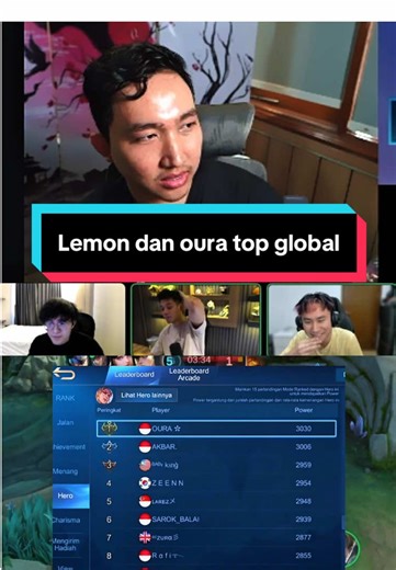 Lemon dan Oura: Momen Top Global di Mobile Legends