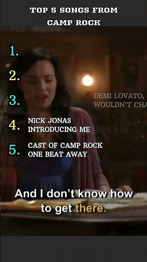 CAMP ROCK TOP SONGS 🎶 #camprock #demilovato #nickjonas #joejonas #movie #disney #disneymovies