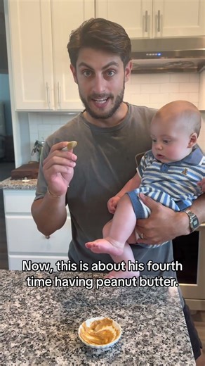 We are checking off allergens one by one over here #introducingallergens #startingsolids