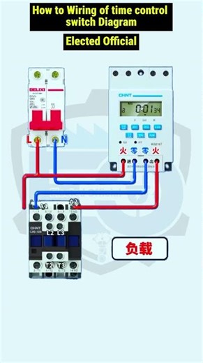 How to Wiring of time control switch Diagram #ElectedOficial10#youtube#vairal#industrial#daigram