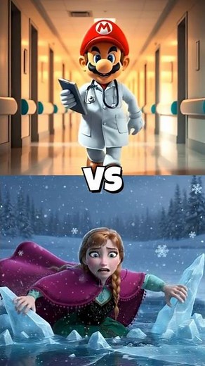 Doctor Mario vs Peach vs Elsa vs Anna vs Ariel vs Snow White #shorts #disney #mario