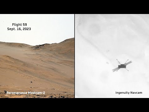 Two Views of a High-Altitude Flight for Ingenuity Mars Helicopter