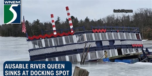 AuSable River Queen sinks at docking spot