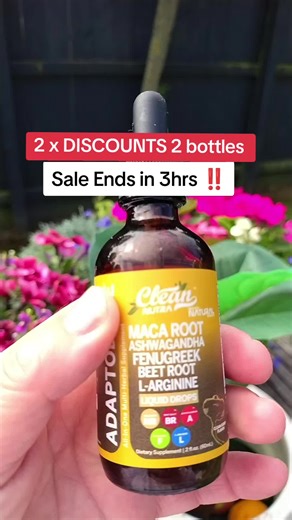 2 bottles Clean Nutra organic maca root liquid drops with Ashwaghanda, fenugreek, beetroot and L-arginine. #cleannutra #macaroot #tiktokshopcreatorfinds #ashwagandha #fenugreek *final price / shipping / coupons / discounts may differ based on your TikTok account, available coupons, and current promotions. Always refer to product listing for up-to-date offers.