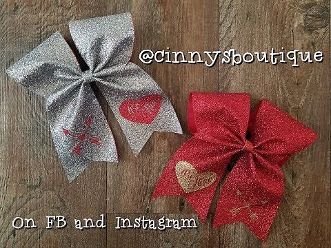 Glitter Vinyl Cheer Bow Tutorial