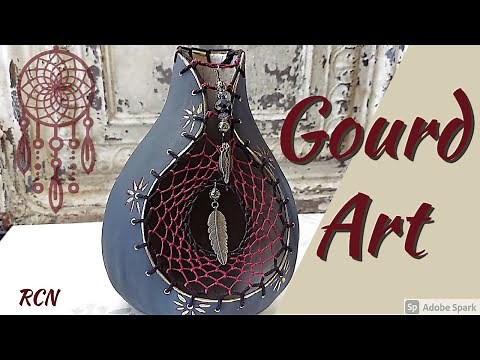 DIY Gourd Dreamcatcher | Gourd Art | Gourd Art Tutorial #Gourd #Gourdart #dreamcatcher #DIYgourd