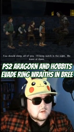 PS2 Aragorn and Hobbits evade the Ring Wraiths in Bree
