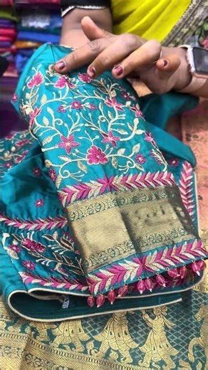 New computer work blowse #saree # Sri lakku husnabad