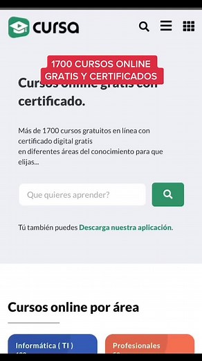 Cursos Gratis Online y Certificados en Cursa.app