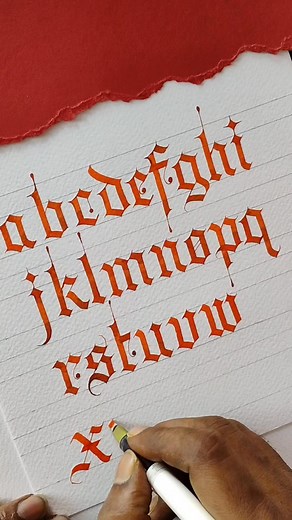 Gothic calligraphy.... Alphabet writing. #calligraphy #gothic #art #alphabet #oldenglish #lettering #artist | Babu Calligraphy