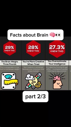 Facts about brain #humanbrain #facts #watchdata #creatorsearchinsights