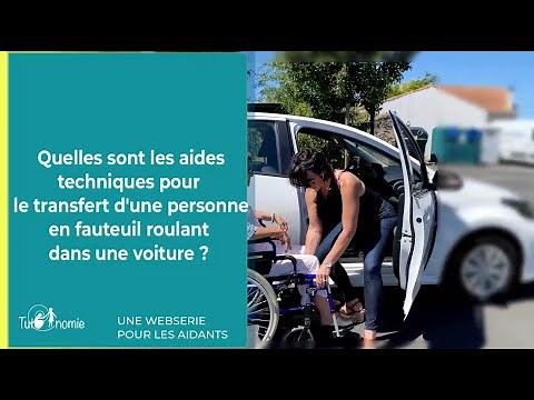 Technical aids for transferring a person in a wheelchair into a car