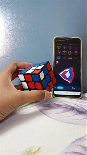 tutorial of making cube in a cube in a cube pattern in 3x3 using cube solver app #cubesthings #viral