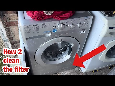 Indesit Innex XWSC61252 washing machine || How to clean the lint filter on a indesit/hotpoint washer