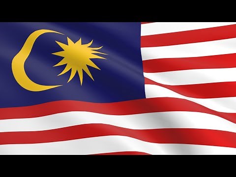 Flag of Malaysia waving in the wind - Flag animation - Motion background - 4K UHD